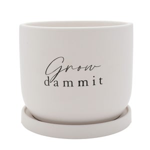 Country Living Grow Dammit Ceramic Plant Pot