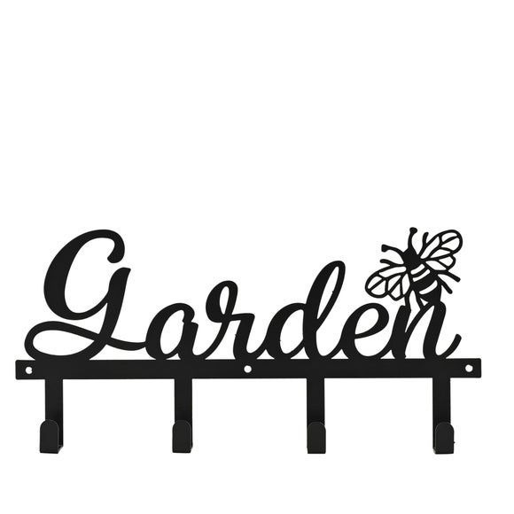 Country Living Garden Metal Plaque with Hooks