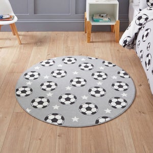 Catherine Lansfield Kids Football Stars Circle Rug