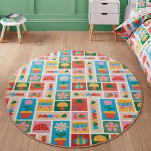 Catherine Lansfield Kids Curious Caterpillar Circle Rug