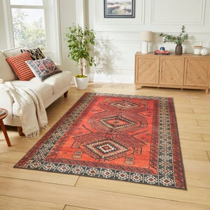 Think Rugs Kashmar Tribal Washable Rug