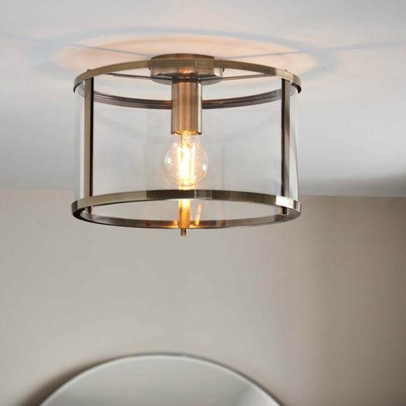 Vogue Beckett Industrial Flush Ceiling Light