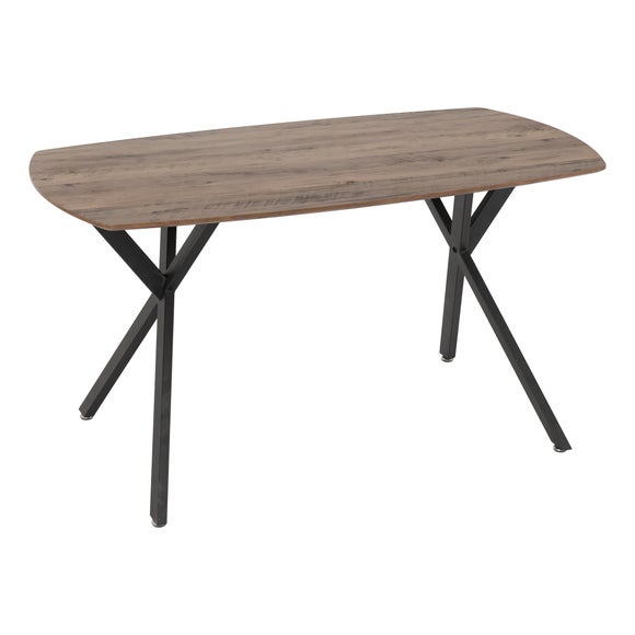 Return - Athens 4 Seater Rectangular Dining Table, Oak Effect