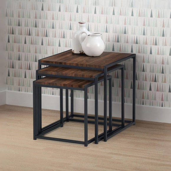 Return - Tribeca Nest of 3 Tables, Walnut