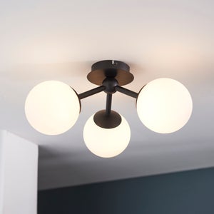 Vogue Orb 3-arm Semi Flush Bathroom Ceiling Light