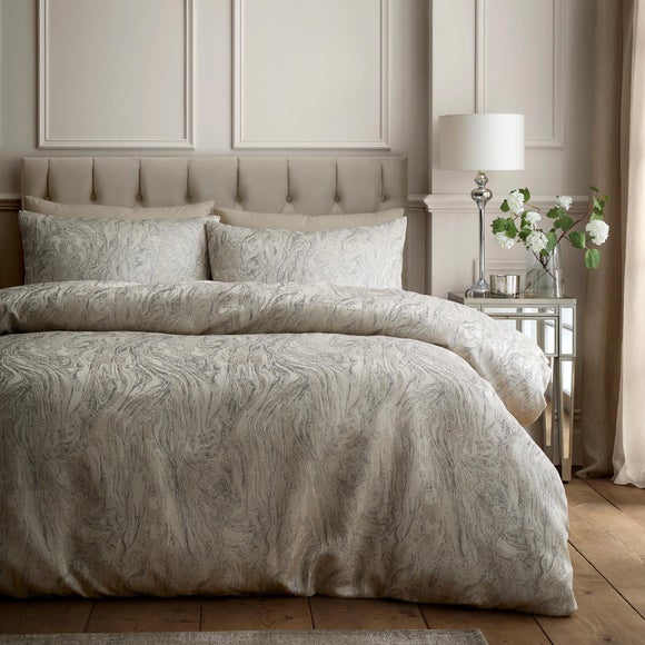 Soiree Marble Jacquard Duvet Cover & Pillowcase Set