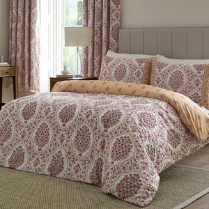 Dreams N Drapes Ashmead 100 Cotton Duvet Cover & Pillowcase Set