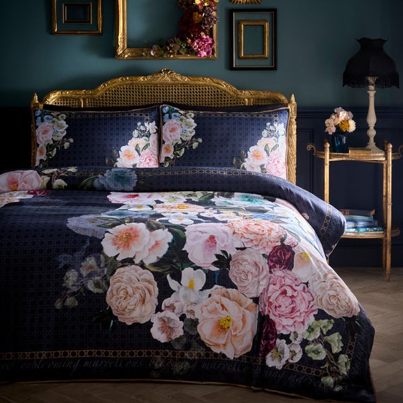 Laurence Llewelyn-Bowen Bouquet List 100% Cotton Duvet Cover & Pillowcase Set