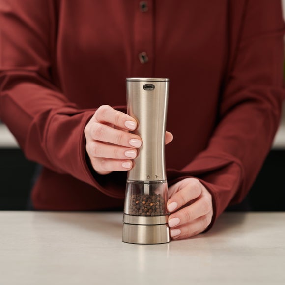 Cole and Mason Derwent Stainless Steel Electric Pepper Mill