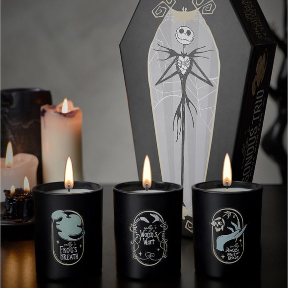 Disney Nightmare Before Christmas Set Of 3 Blackberry & Bramble Candles
