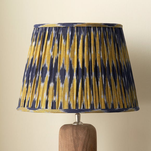 Pacific Lifestyle Suri Ikat Pattern Mushroom Pleat Tapered Lamp Shade