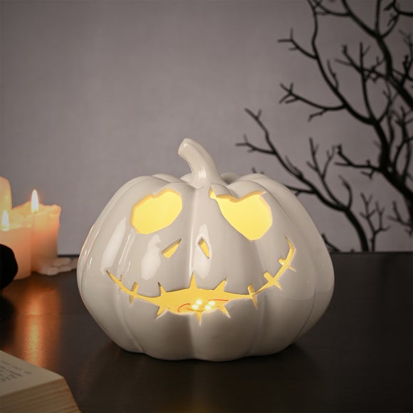 View Disney Nightmare Before Christmas Jack Skellington Light Up Ceramic Décor View Disney Nightmare Before Christmas Jack Skellington Light Up Ceramic Décor