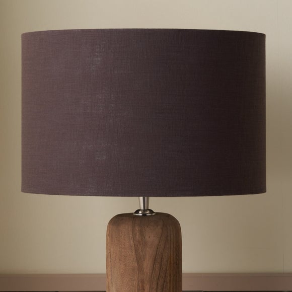 Pacific Lifestyle Lino Self Lined Linen Cylinder Lampshade