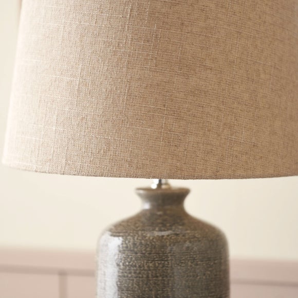 Photo 2 of Pacific Lifestyle Lorient Slate Textured Ceramic Table Lamp