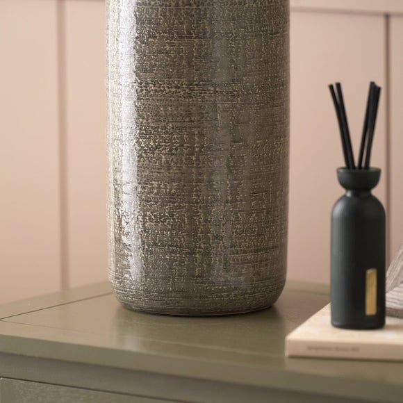 Photo 4 of Pacific Lifestyle Lorient Slate Textured Ceramic Table Lamp
