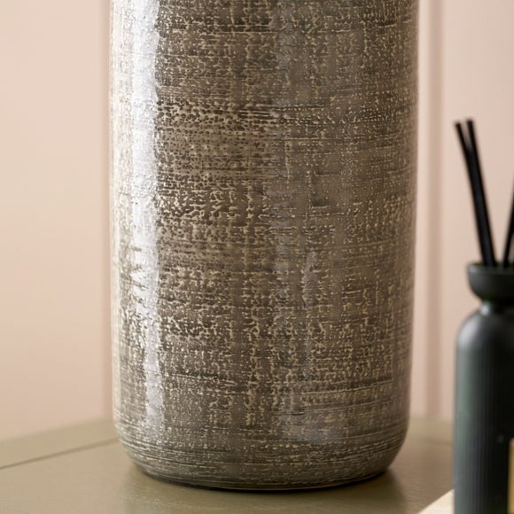 Photo 5 of Pacific Lifestyle Lorient Slate Textured Ceramic Table Lamp