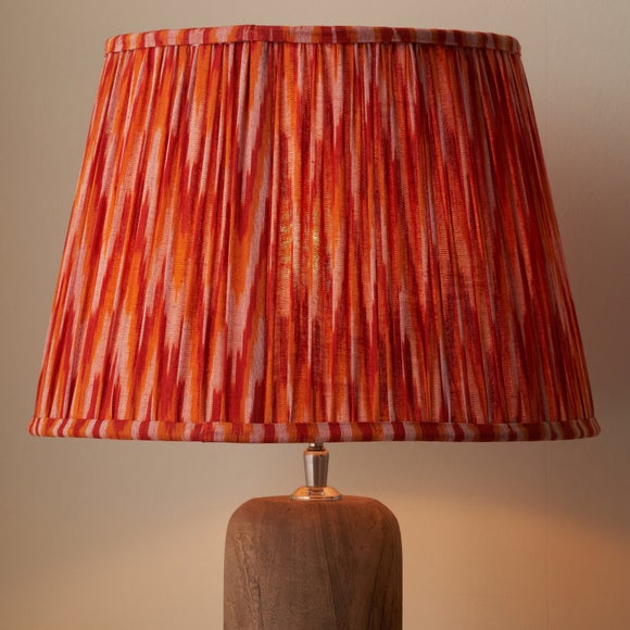 Photo 2 of Pacific Lifestyle Suri Ikat Pattern Mushroom Pleat Tapered Lamp Shade