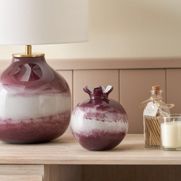 Photo 1 of Juno Deep Plum Ombre Glass Bud Vase
