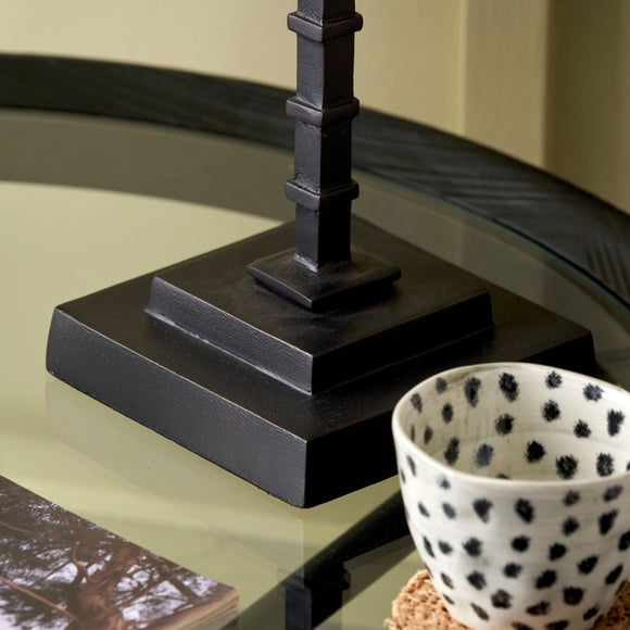 Photo 3 of Pacific Lifestyle Everett Ribbed Metal Stick Table Lamp Base With Nala Safari Shade Photo 3 of Pacific Lifestyle Everett Ribbed Metal Stick Table Lamp Base With Nala Safari Shade