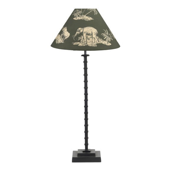 Photo 4 of Pacific Lifestyle Everett Ribbed Metal Stick Table Lamp Base With Nala Safari Shade Photo 4 of Pacific Lifestyle Everett Ribbed Metal Stick Table Lamp Base With Nala Safari Shade