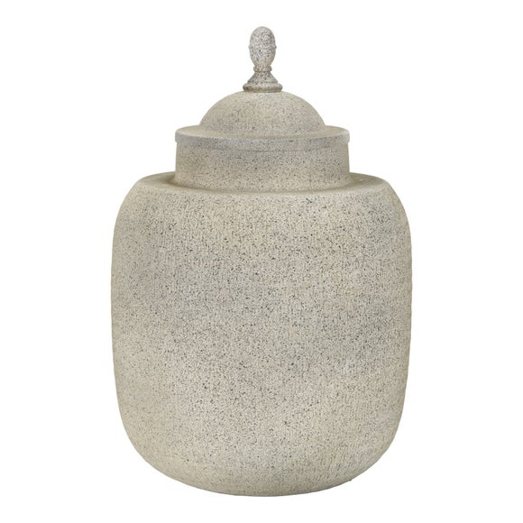 Photo 4 of Raj Hammered Metal Urn Vase With Lid