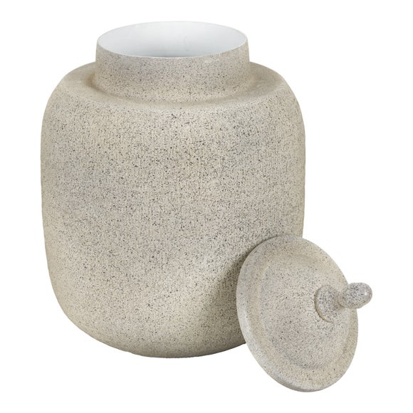 Photo 5 of Raj Hammered Metal Urn Vase With Lid