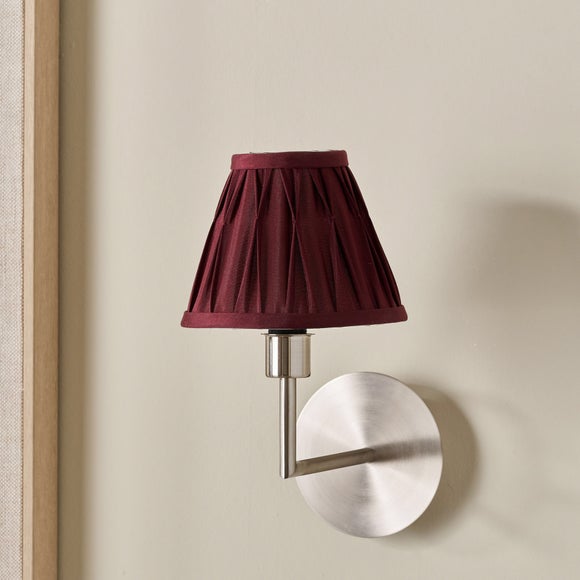 Pacific Lifestyle Garbo Silk Mix Pinch Pleat Tapered Candle Clip Lampshade