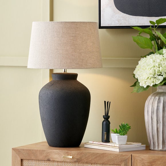 View Pacific Lifestyle Areia Sand Textured Ceramic Table Lamp View Pacific Lifestyle Areia Sand Textured Ceramic Table Lamp