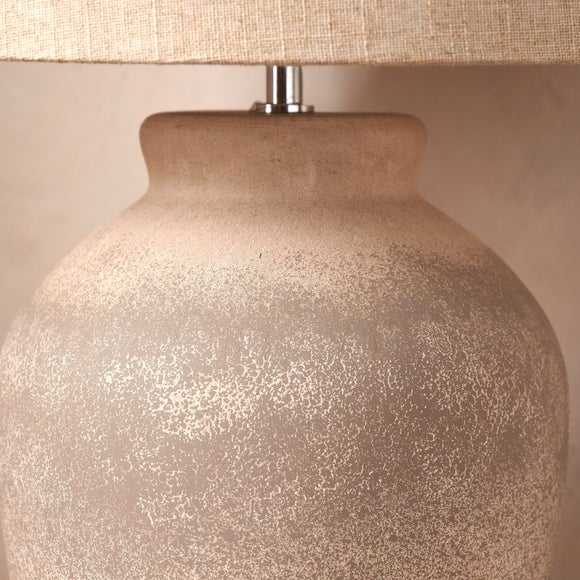 Photo 4 of Pacific Lifestyle Rhone Ombre Sand Textured Tall Ceramic Table Lamp