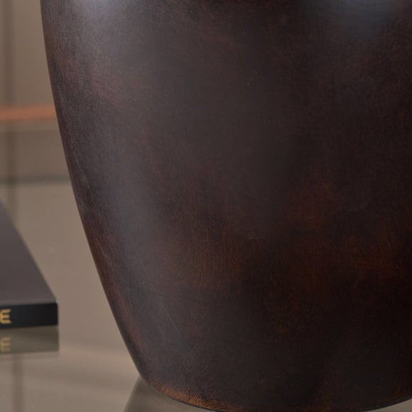 Photo 2 of Pacific Lifestyle Espresso Brown Glaze Effect Ceramic Table Lamp