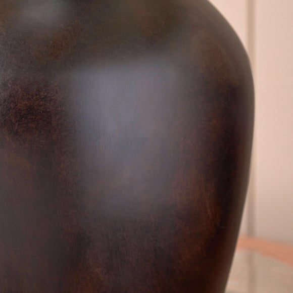 Photo 3 of Pacific Lifestyle Espresso Brown Glaze Effect Ceramic Table Lamp