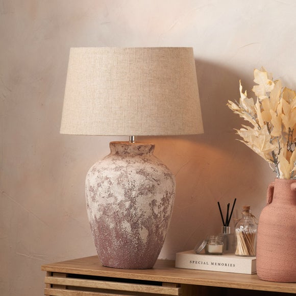Pacific Lifestyle Vanda Clay Stone Textured Ceramic Table Lamp