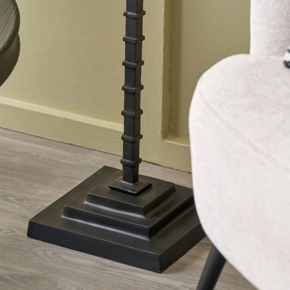 Photo 3 of Pacific Lifestyle Everett Ribbed Metal Stick Floor Lamp Base And Nala Safari Empire Lampshade