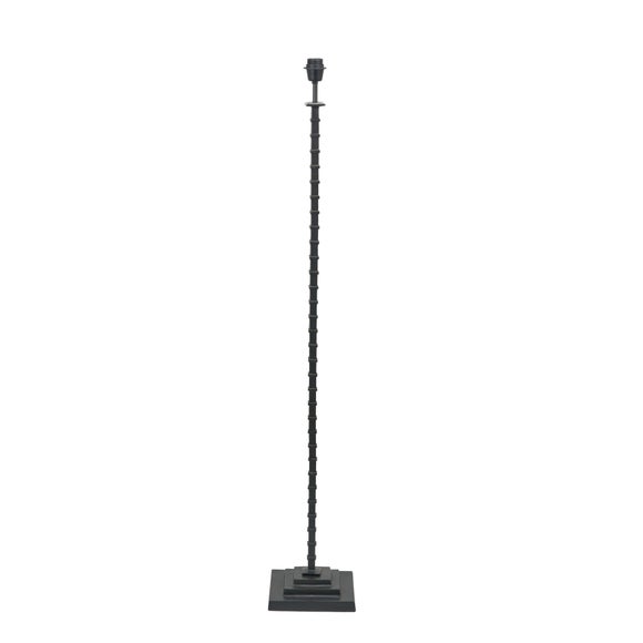 Photo 5 of Pacific Lifestyle Everett Ribbed Metal Stick Floor Lamp Base And Nala Safari Empire Lampshade
