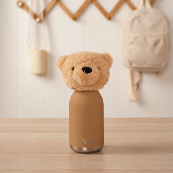 Softies Hudson the Bear Stainless Steel Plush Water Bottle