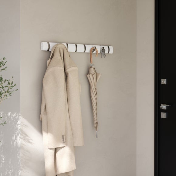 Umbra Flip 8 Hook Wall Mounted Coat Rack
