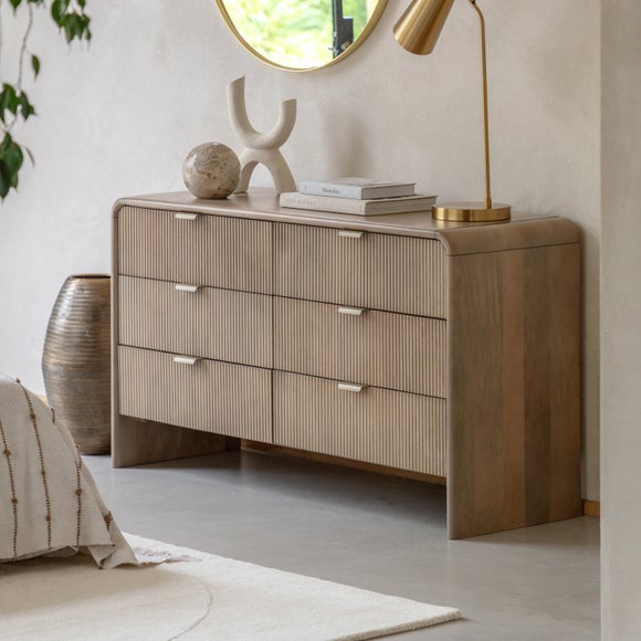 Cedar & Sage Ontario Mango Wood 6 Drawer Chest