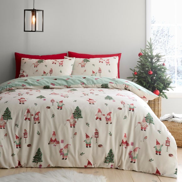Fusion Christmas Gnomes 100% Cotton Duvet Cover & Pillowcase Set