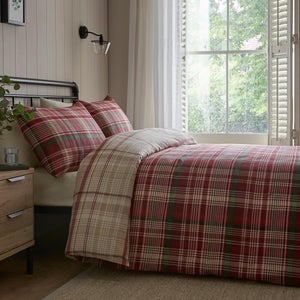 Dreams & Drapes Bennet Check 100 Cotton Duvet Cover & Pillowcase Set