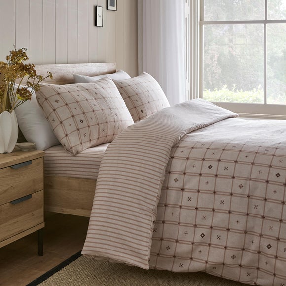 Dreams & Drapes Cottage Check 100% Cotton Duvet Cover & Pillowcase Set