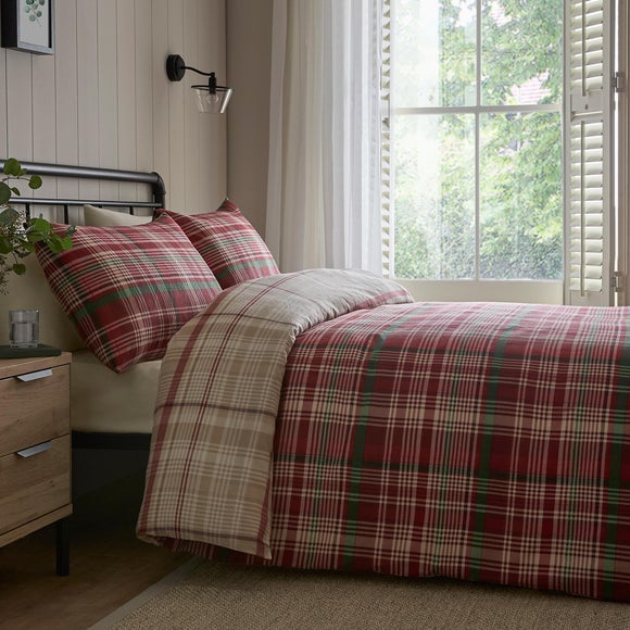 Photo 1 of Dreams & Drapes Bennet Check 100 Cotton Duvet Cover & Pillowcase Set