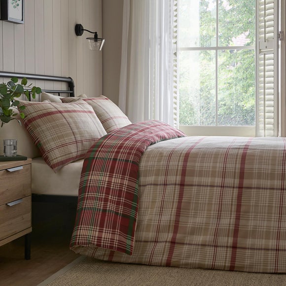 Photo 2 of Dreams & Drapes Bennet Check 100 Cotton Duvet Cover & Pillowcase Set