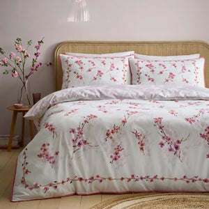 Appletree Blossom Flower 100 Cotton Duvet Cover & Pillowcase Set
