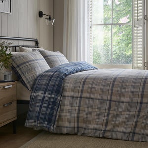 Dreams & Drapes Bennet Check 100 Cotton Duvet Cover & Pillowcase Set
