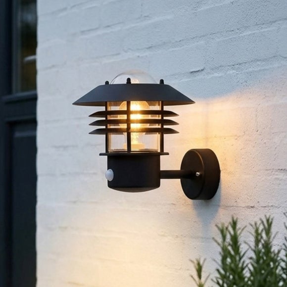 Nordlux Vejers Black Sensor Outdoor Wall Light