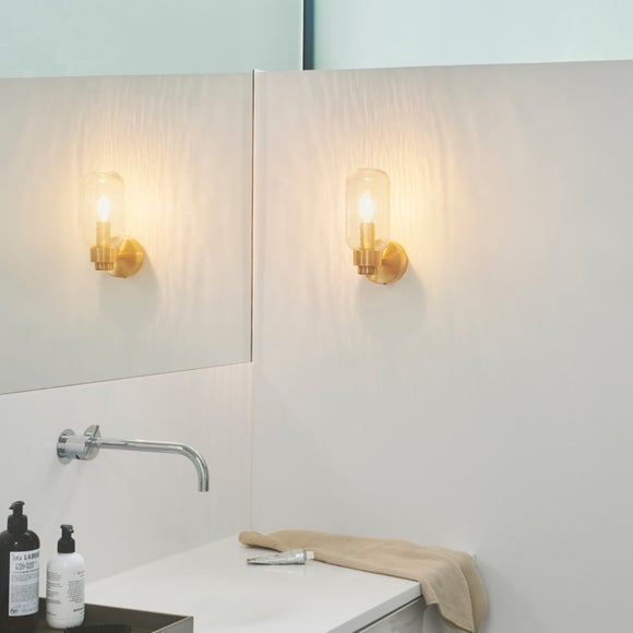 Nordlux Tutan Brass Bathroom Wall Light