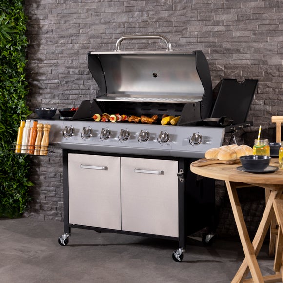 6 Burner Gas Barbecue with Side Burner