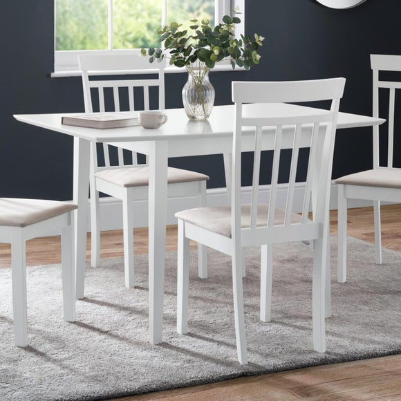 View Return - Rufford 4-6 Seater Square Extendable Dining Table- White View Return - Rufford 4-6 Seater Square Extendable Dining Table- White