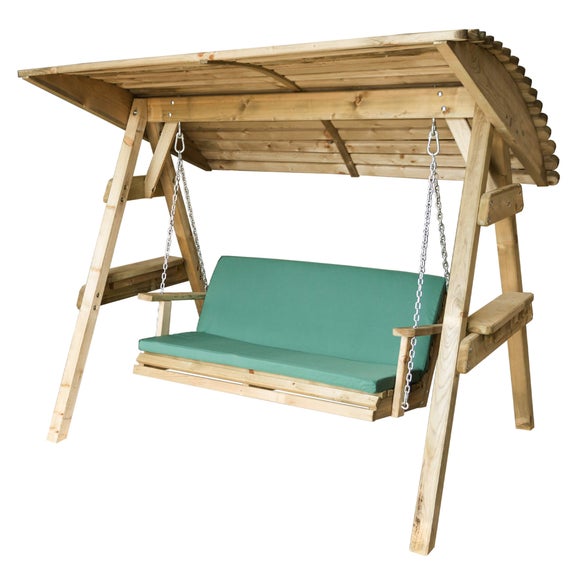 Return - Miami 2 Seater Bench Pad with Back, Green
