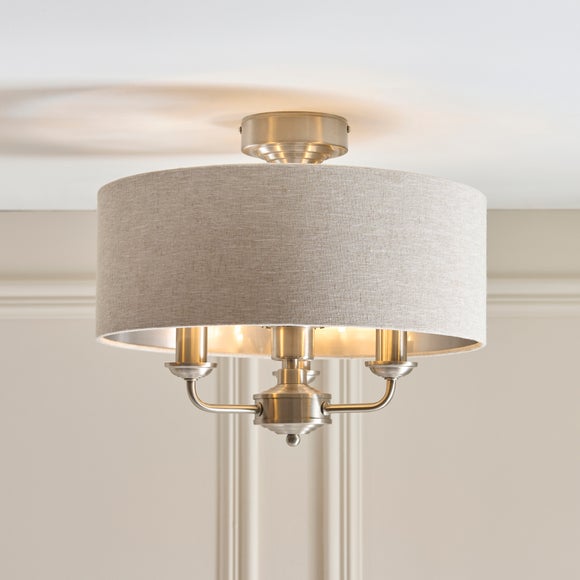 Vogue Sandringham 3 Light Flush Ceiling Light